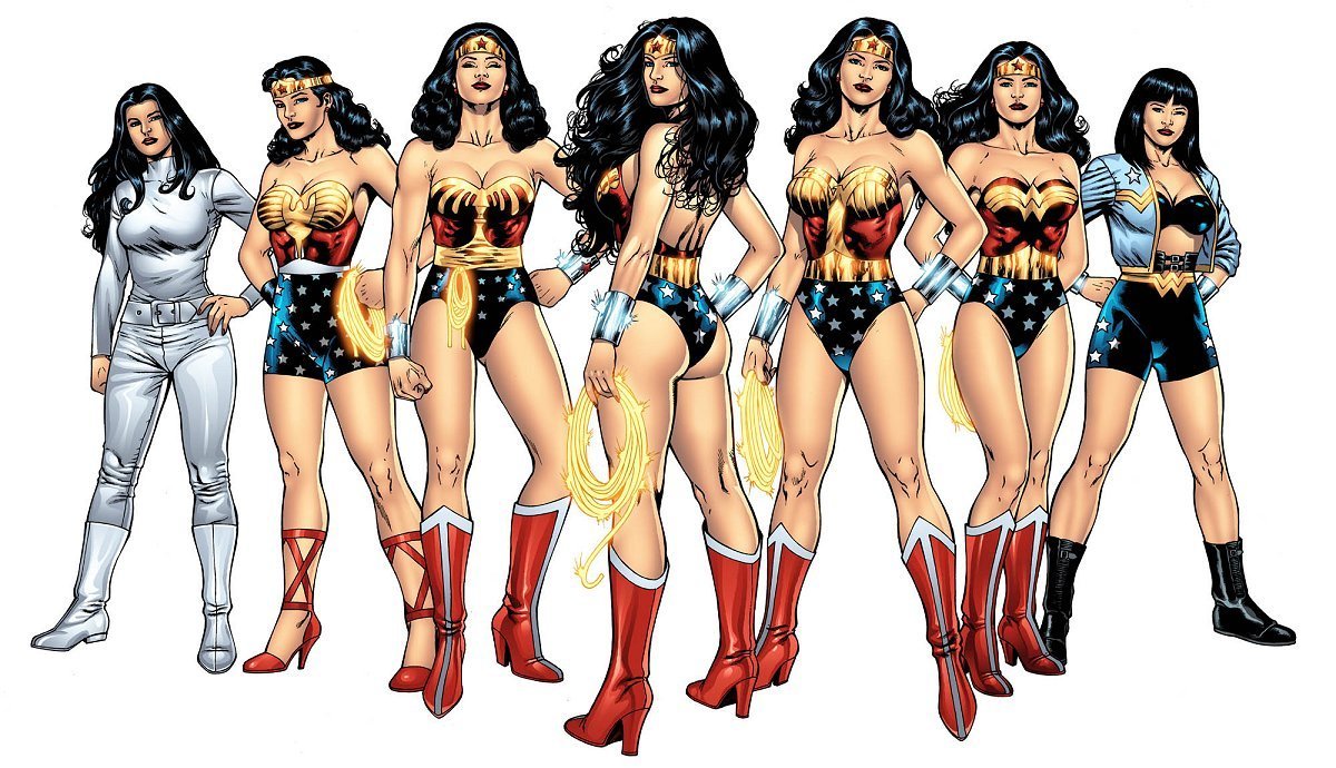 Wonder Woman appearance develops over the decades